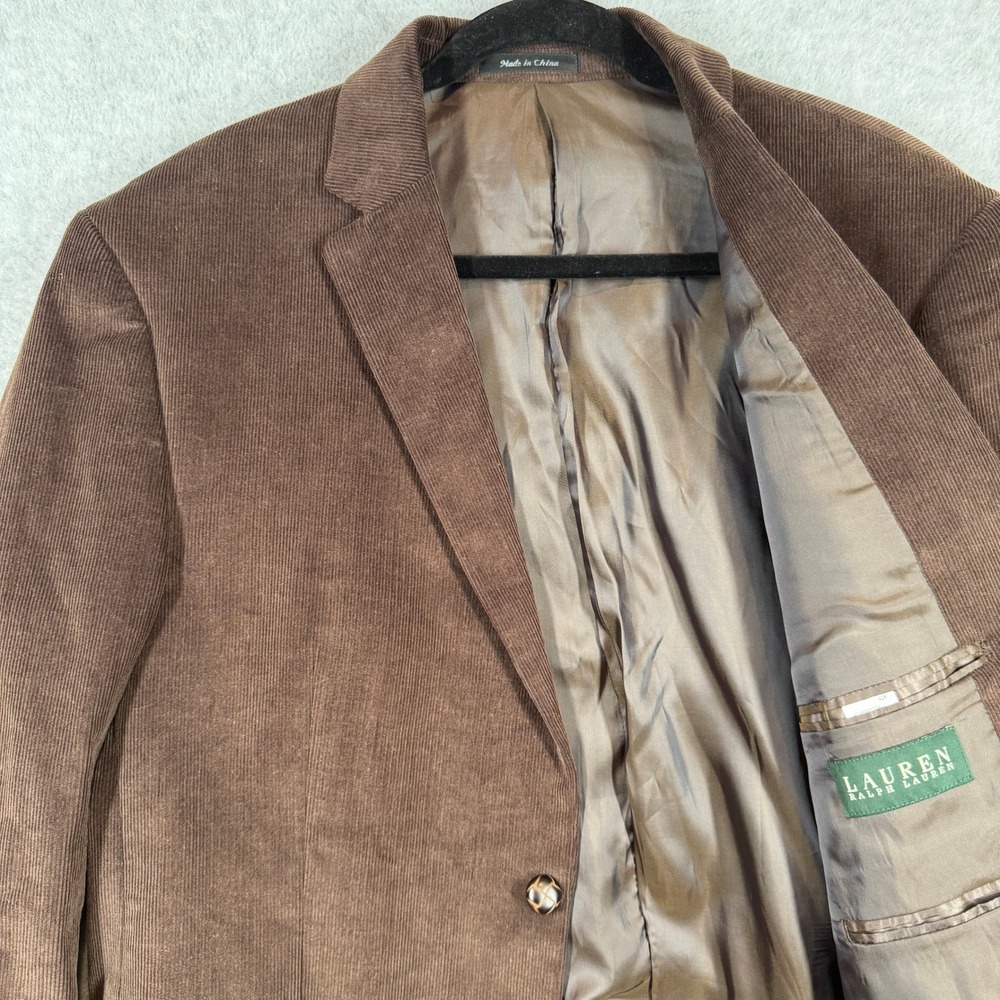 Lauren Ralph Lauren Sport Coat Mens 42R Brown Corduroy 2-Button Blazer Jacket
